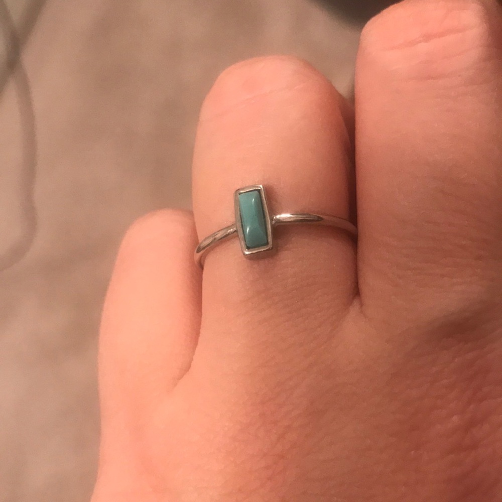 Silver and turquoise ring